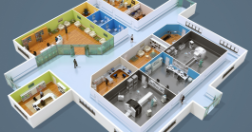 Healthcare hospital 3D plan